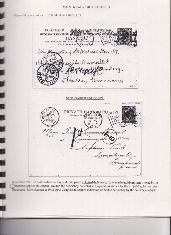 RG HEASMAN  coil bound CANADA'S BICKERDIKE MAIL MARKING MACHINES