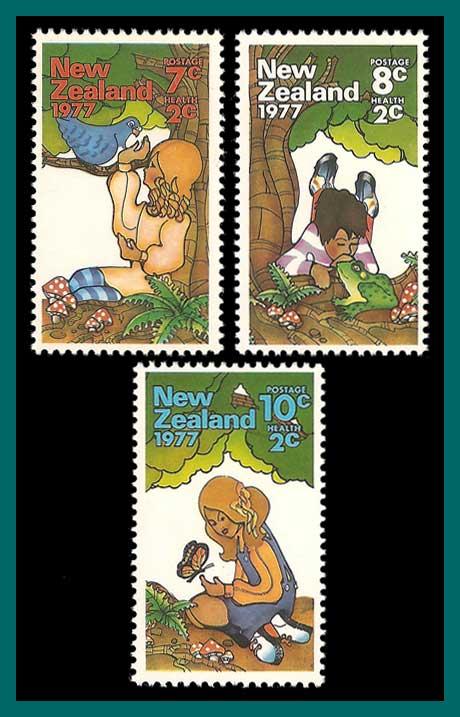 New Zealand 1977 Health, MNH  #B98-B100,SG1149-SG1151