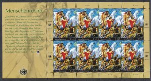 UN Vienna #355-356 55¢ & 1.25€ Human Rights - Education Decade (2004). MNH