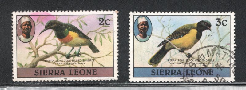 Sierra Leone, Scott #464b-465b  VF, Used, Inscribed 1982,   .... 5690156
