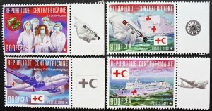 Central African Rep Stop Corona 2020 MNH Red Cross Medical Stamps Science