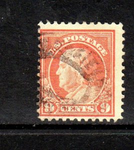 #509 9 CENT FRANKLIN FANCY CANCEL F-VF USED e