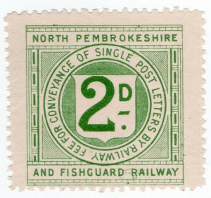 (I.B) North Pembrokeshire & Fishguard Railway : Letter Stamp 2d 
