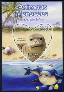 Gabon 2012 Endangered Species - Hawaiian Monk Seal perf s...