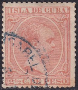 Cuba 1891 Sc 141 used Isabel de [..] cancel