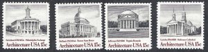 United States #1779-82 15¢ Architecture (1979). Four singles. MNH