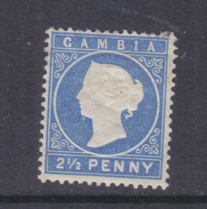 GAMBIA, 1886 Embossed, CA sideways, 2 1/2d. Ulramarine, lhm.