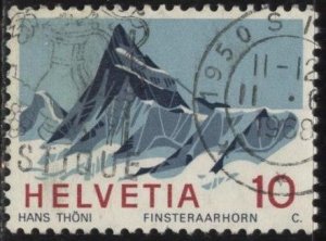 Switzerland 479 (used) 10c Finsteraarhorn (1966)