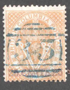 British Colombia, Scott 11, Used, Perf 14, Fine