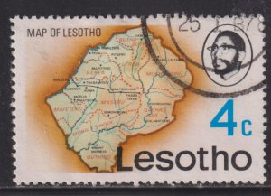 Lesotho 201 Map of Lestho 1976