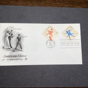 AMERICAN DANCE -FDC-ARTCRAFT - APR 26 1978 NEW YORK NY CHOICE Of 1