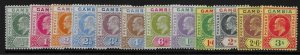 GAMBIA SG45/56 1902-5 DEFINITIVE SET MTD MINT