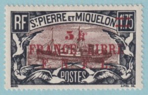 ST PIERRE & MIQUELON 221  MINT HINGED OG * NO FAULTS VERY FINE! - PNC