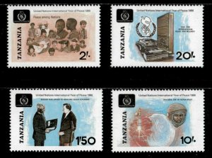 Tanzania 1986 - UN International Year of Peace - Set of 4v - Scott 351-54 - MNH