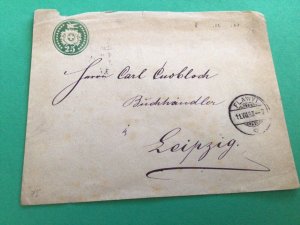 Switzerland early postal history 1887 Leipzig postal cover item A15073