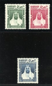 Bahrain 1957 local issue in complete superb MNH. SG L4-L6.