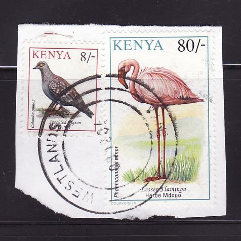 Kenya 603, 608 On Piece U Birds (D)