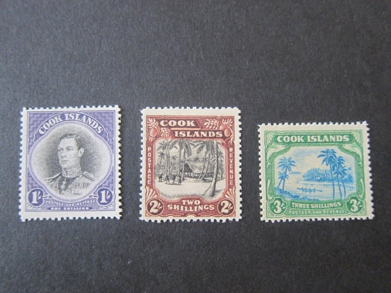 Cook Islands 1938 Sc 112-114 set MH