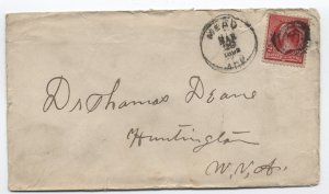 1892 Mead AR 2ct small banknote cover 1888-1895 DPO [h.4801]