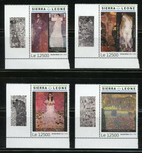 SIERRA LEONE 2019  PAINTINGS OF GUSTAVE KLIMT SET MINT NEVER HINGED