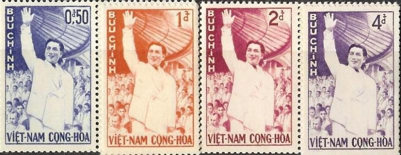 South Vietnam 1951 - SC#158-161 Pres. Ngo Dinh Diem Set MNH 