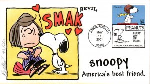 #3507 Peanuts - Snoopy Bevil FDC