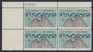 1237 Science Plate Block MNH