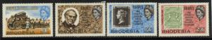 Rhodesia 237-40 MNH Sir Rowland Hill, Stamp on Stamp, Horses, Queen Elizabeth