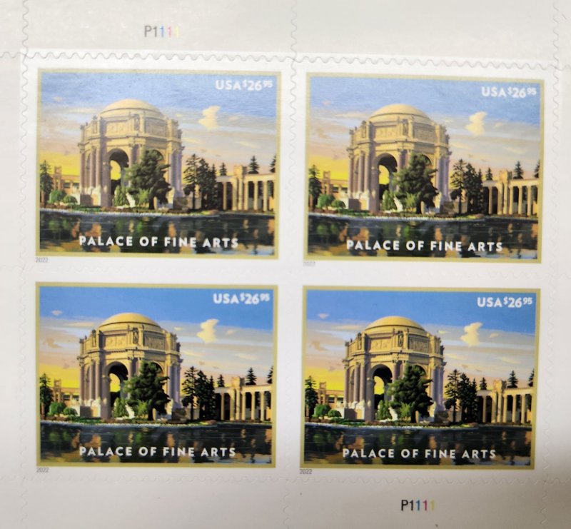 USA Stamp Sheets of 4 #5667 Palace of Fine Arts NMH VF Free FedEx