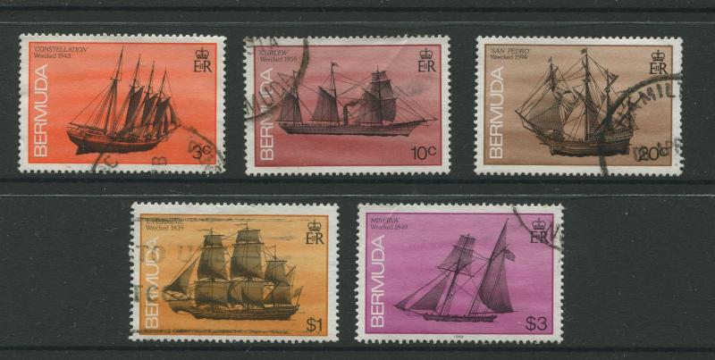 Bermuda #482,485,488,493,495 QEII Used  Scott CV. $15.00