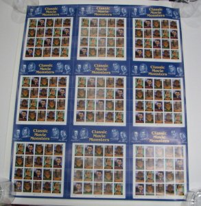 US Stamp #3168-72 1997 Classic Movie Monsters Press Sheet 9 Panes / 20 MNH Uncut