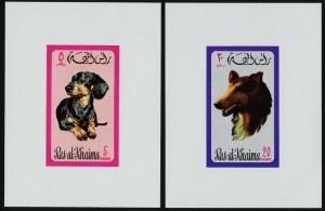 Ras al-Khaima MI567-72 Deluxe sheets MNH Dogs