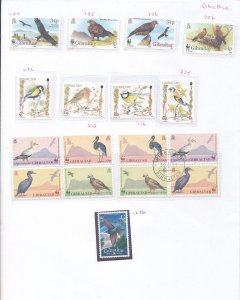 Guernsey Vincent Gibraltar Greenland BIRDS MNH MH Used to $10 (Apx 80) AGA048