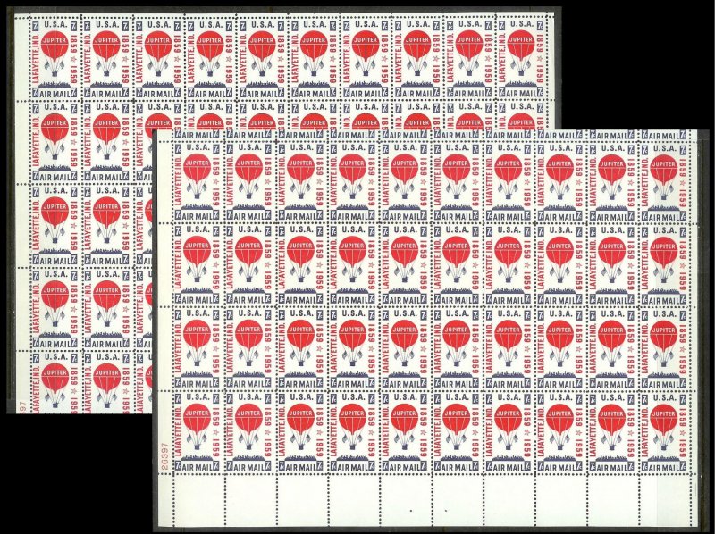 UNITED STATES (50) Complete Sheets Stamps ALL Mint Never Hinged FV=$99+