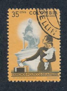   Colombia 1962 Scott C434 used - 35c,  Women's Rights