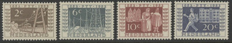 Netherlands 336 to 339 complete set - mnh 1852 PTT 1952