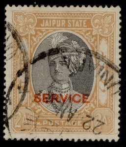 INDIAN STATES - Jaipur GV SG O15, 2a black & buff, FINE USED. Cat £10.