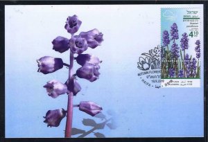 ISRAEL 2019 AUTUMN FLOWERS SET OF 3 STAMPS MAXIMUM CARD FLORA