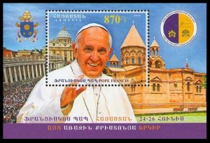 2016 Armenia 966-69/B76 Pope Francis