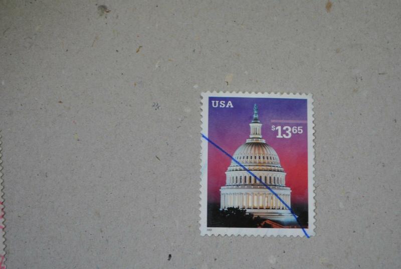 2002 US priority mail US capitol 13.65 used