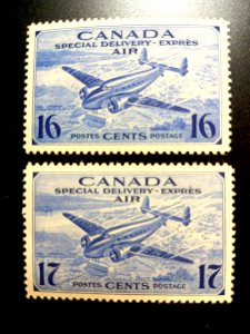 Canada Air Post Special Delivery Stamps Cat# CE1  &  CE2 MNH