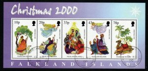 FALKLAND ISLANDS SGMS890 2000 CHRISTMAS  USED