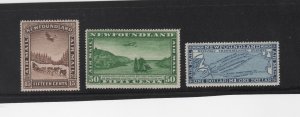 NFLD 1931 # C6-69 Airmail set 15 cent NH rest* F-VF mint SHIP PLANE MAP DOG SLED