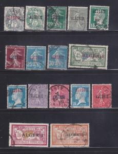 Algeria 1, 6-7, 9-10, 12-13, 16, 18, 20, 22-26, 28, 30 U Overprints