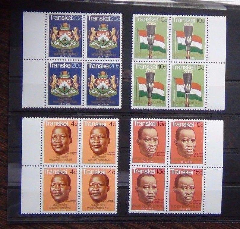 Transkei 1976 Independence set in block x 4 MNH