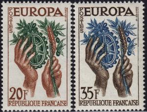 France - 1957 - Scott #846-57 - MNH - United Europe