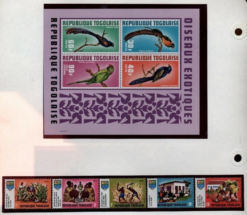 Togo Topical collection Birds, flowers, Fish Mostly Mint NH  in mounts jp