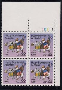 United States 2370 MNH Plate Bock CV $2.10