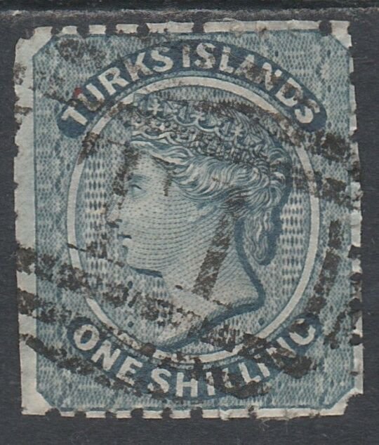 TURKS ISLANDS 1867 QV 1/- USED