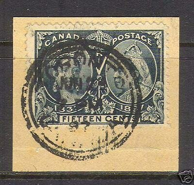 Canada #58 VF Used Dated 1897 On Piece 